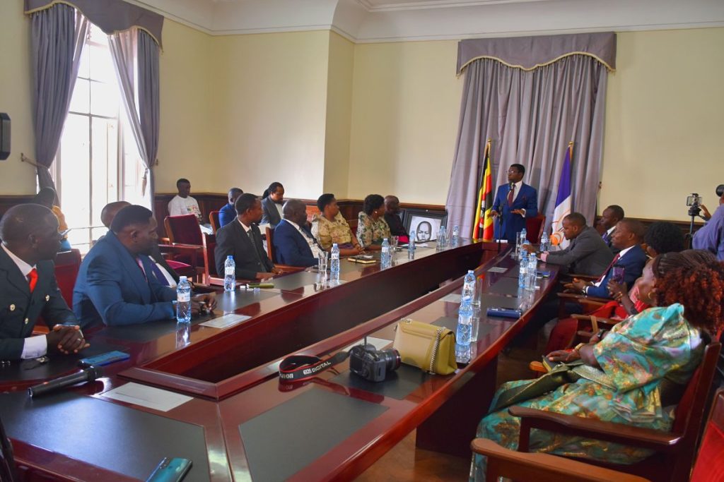 The Prime Minister delivering his speech